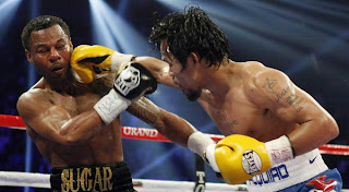 Manny Pacquiao finally able to subdue his opponent Sugar Shane Mosley