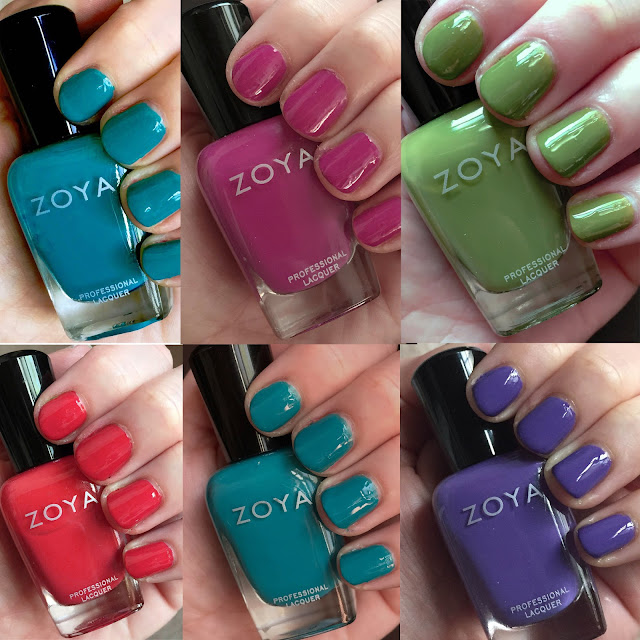 Zoya, Zoya Island Fun Summer 2015 Collection, Zoya Cecilia, Zoya Demetria, Zoya Jace, Zoya Serenity, Zoya Talia, Zoya Nana, nails, nail polish, nail lacquer, nail varnish, swatches, manicure