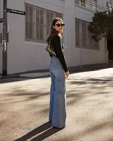 How to Wear Wide-Leg Jeans for Spring — Sara Crampton Instagram Outfit Idea @harperandharley