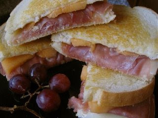 Prosciutto and Melon Grilled Cheese Sandwiches