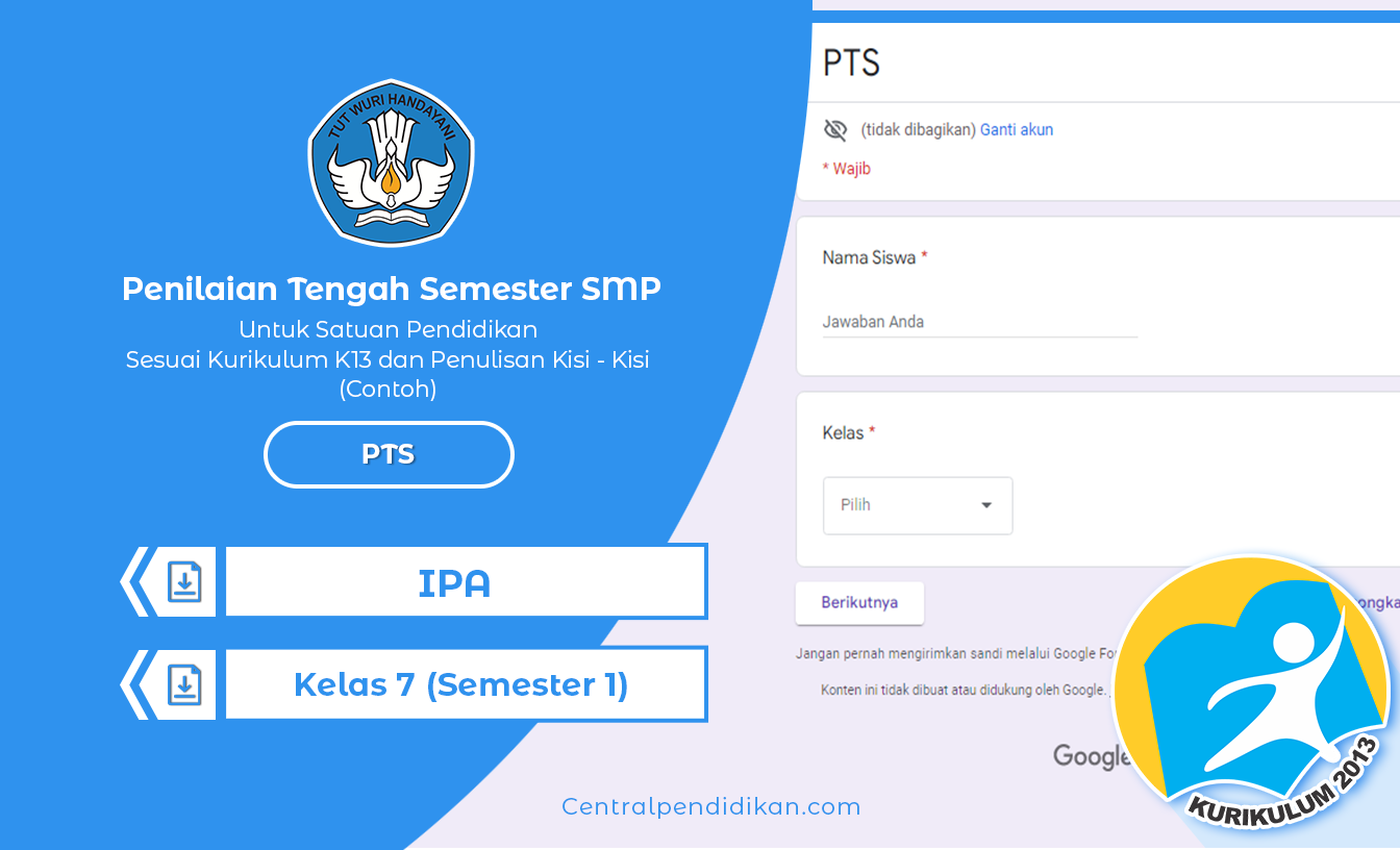 Soal PTS (Ganjil) IPA Kelas 7 SMP 2022 Semester 1