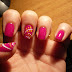 Nailart fucsia e mimosa by Ale