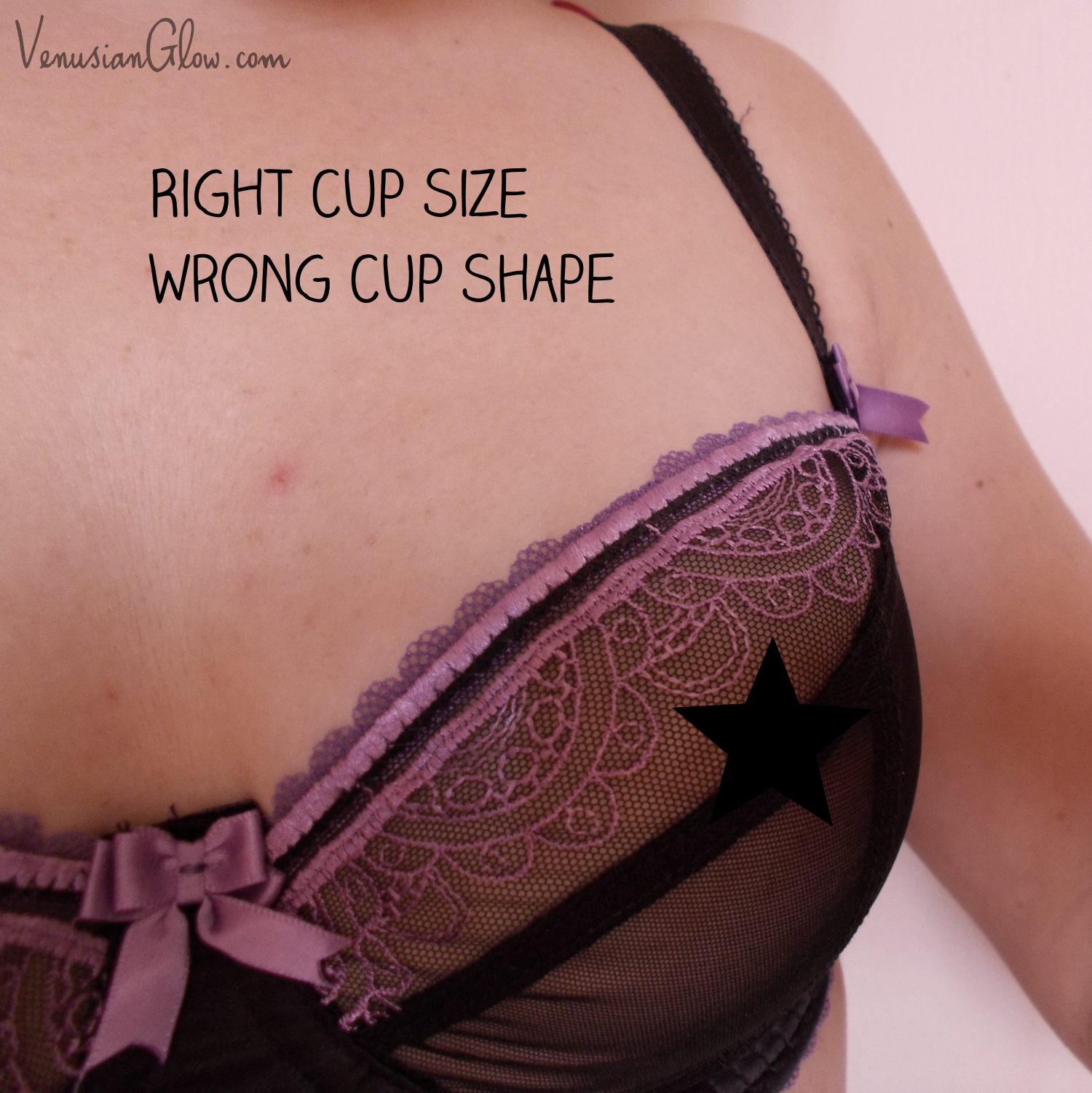 Venusian*Glow: Bra Cup Bottom Puckers And Closed Off Edges -- A Bra Fit  Analysis