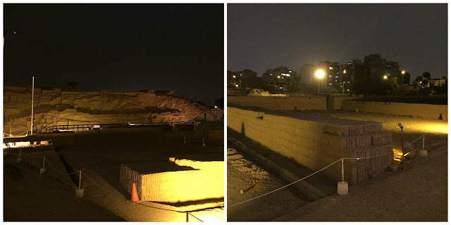 Huaca Pucclana iluminado - Lima, Peru