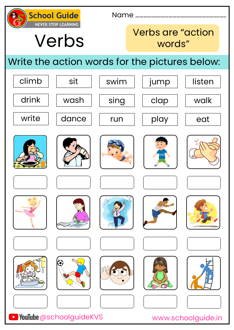 Verbs Worksheets