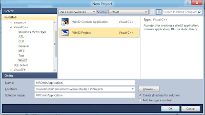 Create a new Visual C++ Win32 Project