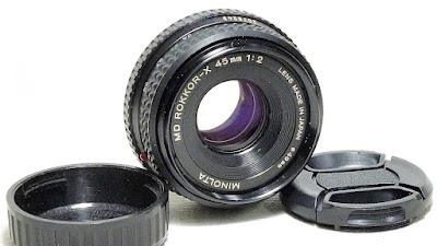 Minolta MD W.Rokkor-X 45mm 1:2 Manual Focus Prime Lens #243 1