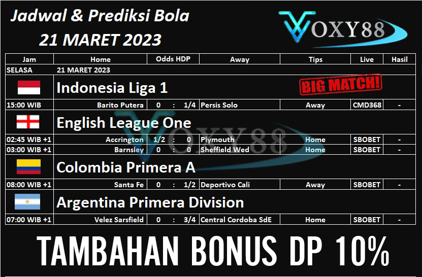 Jadwal Bola Hari ini