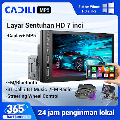 Tampilan Iklan Tape Layar Sentuh CADILI 7" 1 DIN