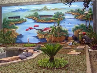 Kolam tebing - garden style