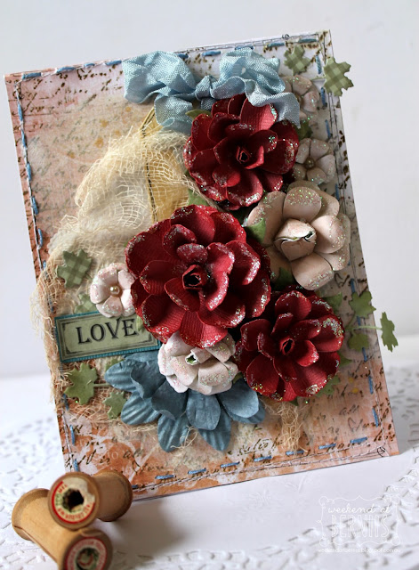 "love' card by Bernii Miller for Couture Creations using the Floral layers collection. 