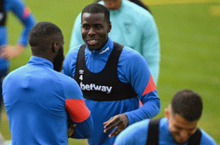 Kurt Zouma lors de son entraînement de football