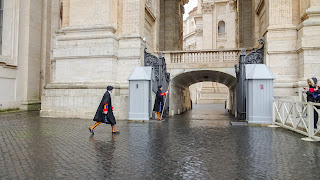 Swiss guards look ridiculous