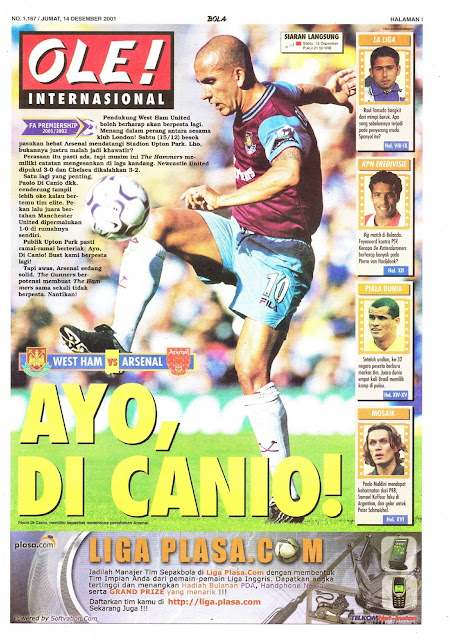 WEST HAM VS ARSENAL DI CANIO