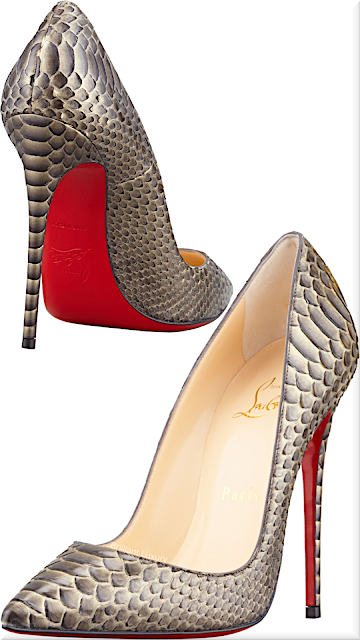 ♦Christian Louboutin So Kate bronze python snakeskin pumps #christianlouboutin #shoes #brilliantluxury