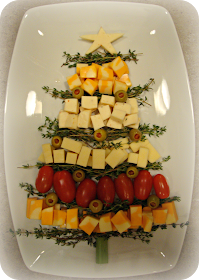 Christmas tree cheese plate