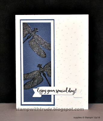 Dragonfly Dreams, Stamp with Trude, Tuesday Tutorial 78, birthday card, Stampin' Up!