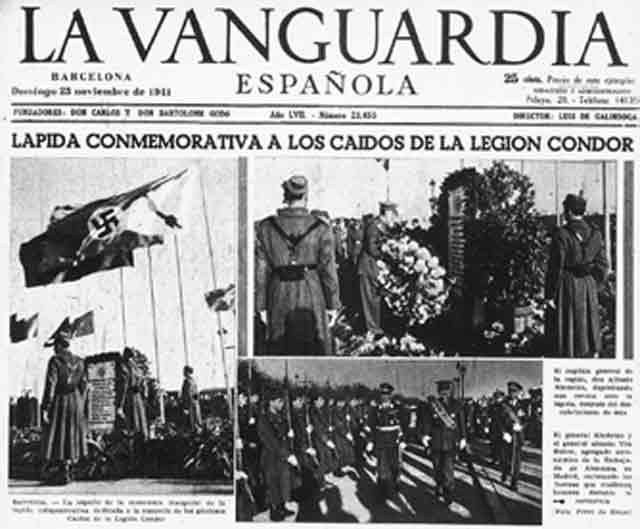 Condor Memorial dedication in Spain, 23 November 1941 worldwartwo.filminspector.com