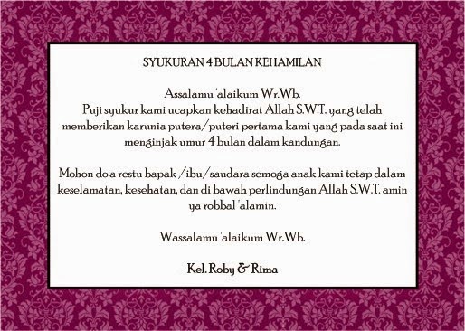 5600 Koleksi Contoh Undangan Syukuran 4 Bulanan Format Word Gratis Terbaru