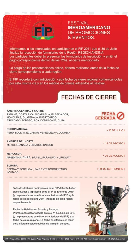 Cierre de la Región Andina