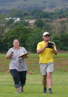 Alan Smith flying with his wife Juanita timing and spotting for him.