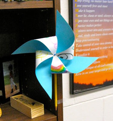 photo of handcrafted pinwheel for peace