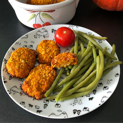 Petites galettes vegan au potimarron et aux protéines de soja texturées (recette vegan)