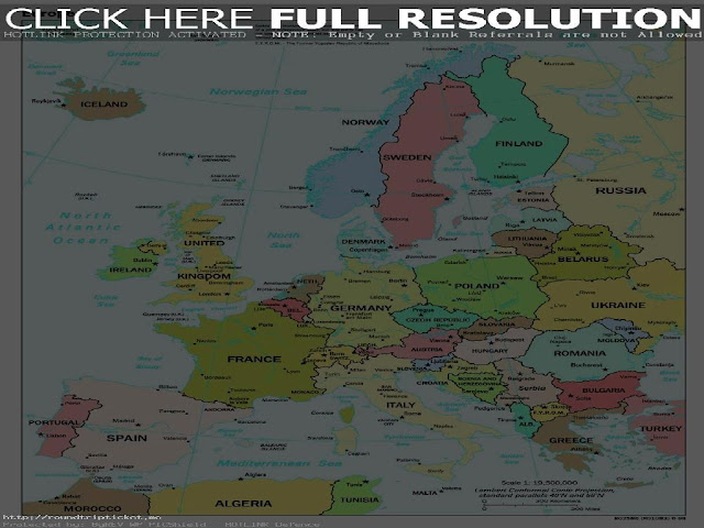 Western Europe Map Countries And Capitals 