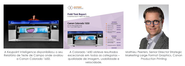 Canon Colorado 1650 alcança resultados impressionantes em teste de campo da Keypoint Intelligence