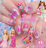Diseños de uñas de Barbie