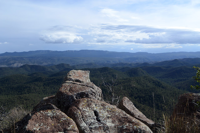 looking out from the top of Buck Hannon Mountain