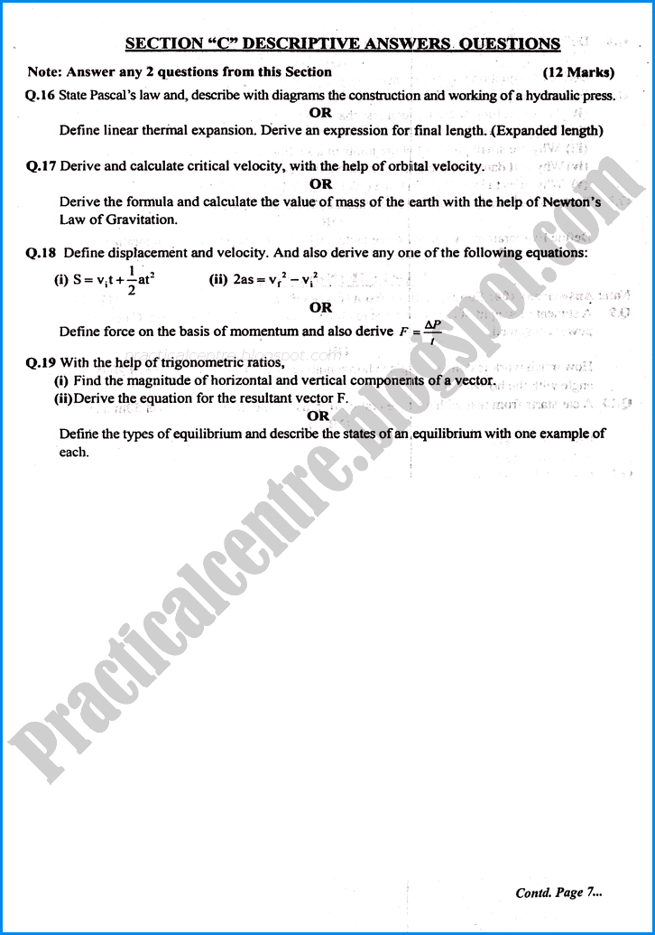 physics-9th-practical-centre-guess-paper-2022-science-group