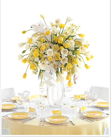 Cheerful Yellow Centerpiece Style Me Pretty ummm yes please