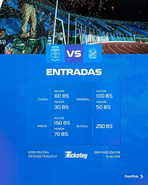 Venta de Entradas Blooming vs Oriente Petrolero