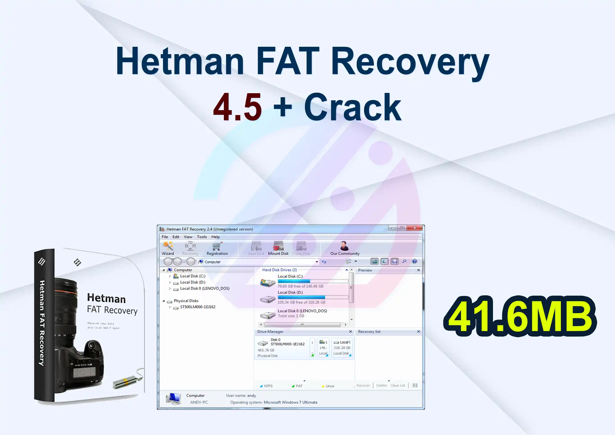 Hetman FAT Recovery 4.5 + Crack