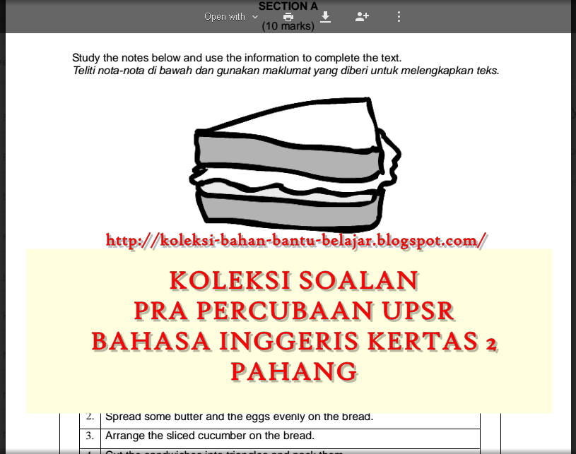 Soalan Latih Tubi Bahasa Inggeris Tahun 5 - Kecemasan s