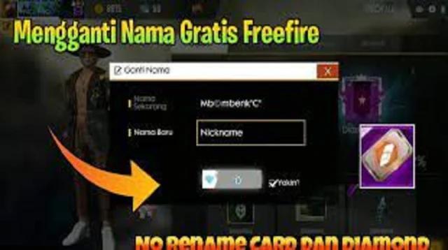 cara mengganti nama ff gratis