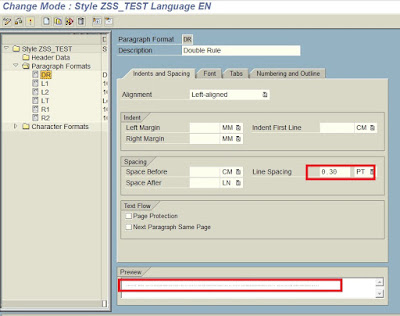 SAP ABAP create double rule Smartforms print output