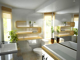 Modern Bathroom Shelving remodeling photo