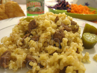 Pilaf de Bulgur com Vitela (Etli Bulgur Pilavı)