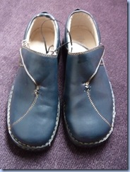 blue shoes