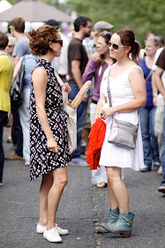 Jennie Gruss and Mary Guiden Ballard Farmers Market Seattle Street Style