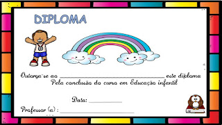 diploma de formatura para baixar e imprimir, educação infantil