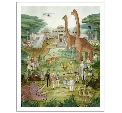 San Diego Comic-Con 2022 Exclusive Jurassic Park “Dinosaur Recreation Area” Timed Edition Print by Scott C.