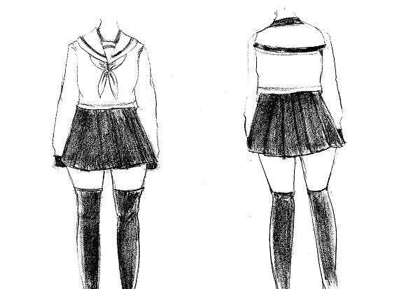Koleksi Terbaru 17+ Sketsa Baju Sekolah Anime