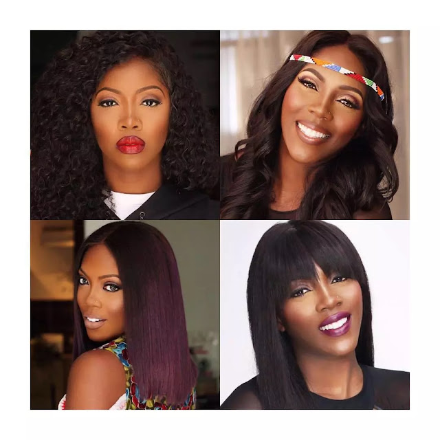 Tiwa Savage rocks 4 different wigs perfectly