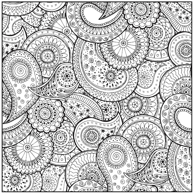  Color With Music Patterns Shapes And Designs Adult Coloring Book Blank  Page 