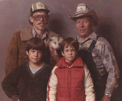 Family with a pet opossum. Image taken from http://awkwardfamilyphotos.com/2009/07/06/playing-possum/