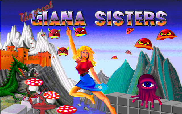 Great Giana Sisters Amiga title screen