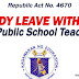 Study Leave with Pay for Public School Teachers